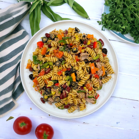 Macaroni Salad With Tuna Olive & Vegetables