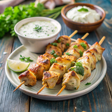 Chicken Skewers (Count of 3) & Tzatziki